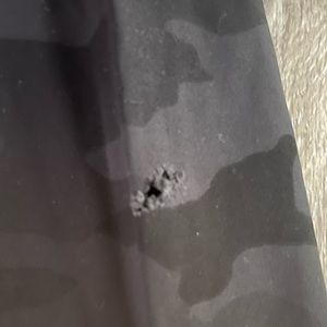 Camo Lululemon leggings! Has a hole and paint!